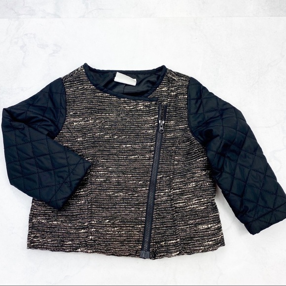 [Crazy 8] Black & Gold Zip-Up Jacket